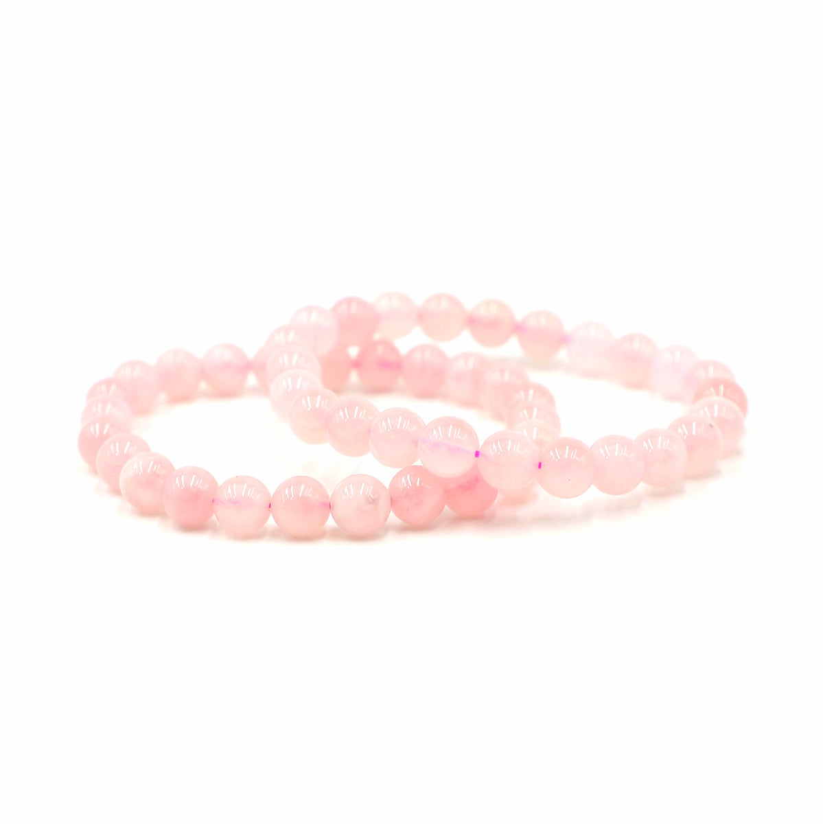 Crystal Bracelets for Manifesting Rose Quartz + Prism Beads