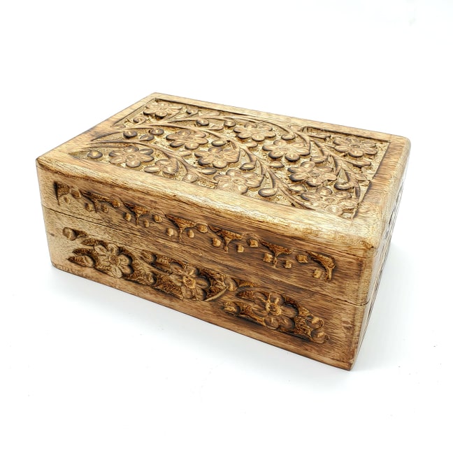 Wooden Sheesham Tarot Card Box - Heaven 2 Earth Healing