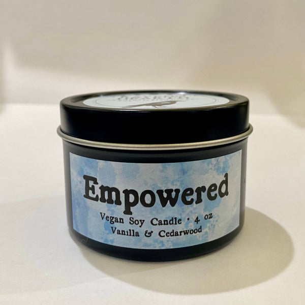 Empowered Soy Candle | Vanilla & Cedarwood | Vegan