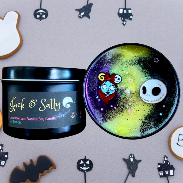 Jack & Sally Candle | Cinnamon and Vanilla | Vegan