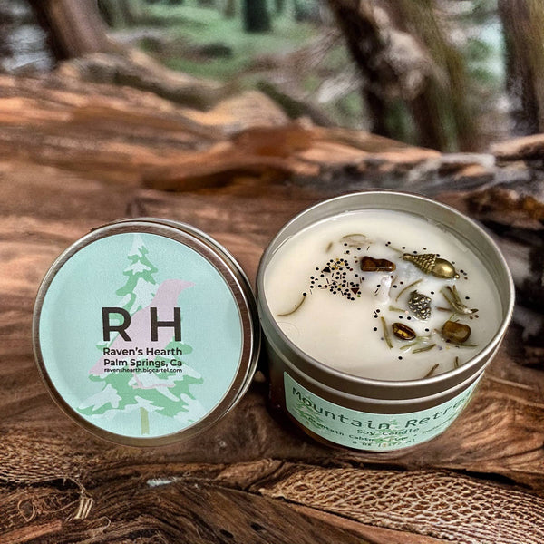 Mountain Retreat Candle Soy/ Vegan Mountain Pine & Cedarwood