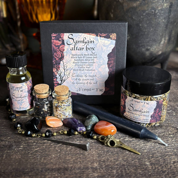 Samhain Altar Box • Witch Kit for Ritual & Spells • Halloween Gift Set  • Ancestry Altar