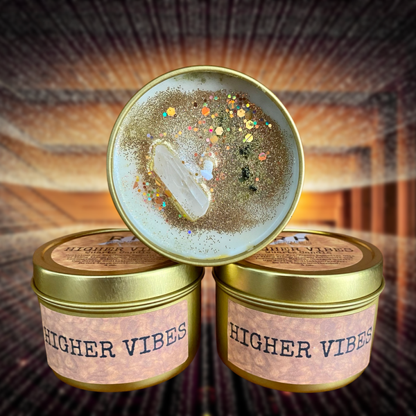 Higher Vibes Candle | Patchouli, Orange & Matcha Soy | Vegan: 6 oz