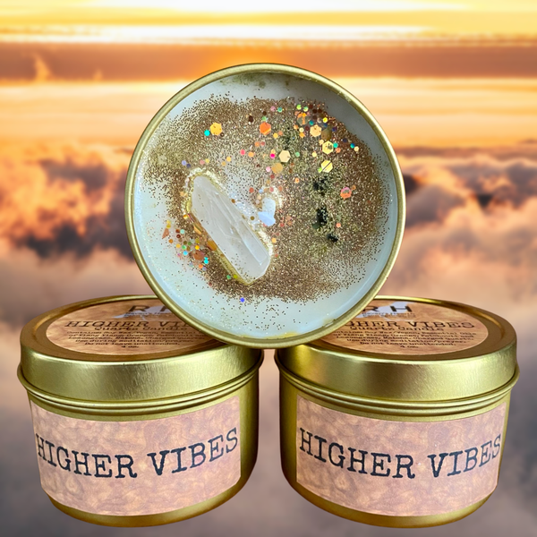 Higher Vibes Candle | Patchouli, Orange & Matcha Soy | Vegan: 6 oz