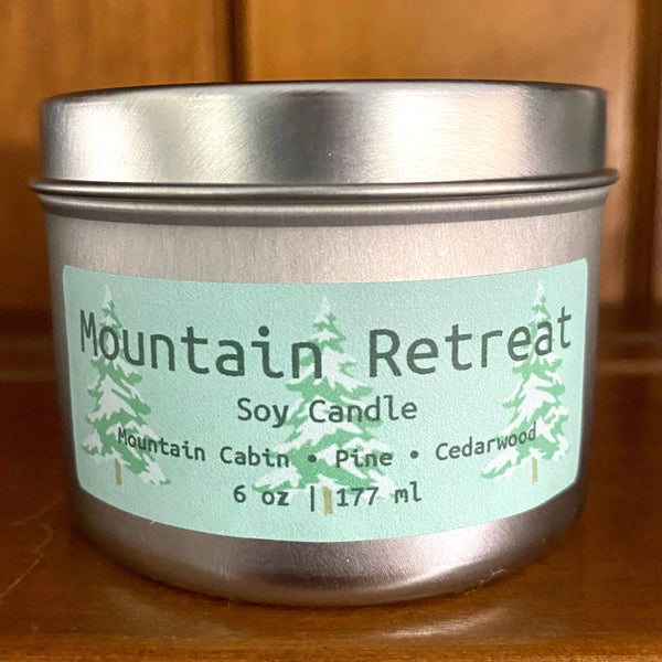 Mountain Retreat Candle Soy/ Vegan Mountain Pine & Cedarwood