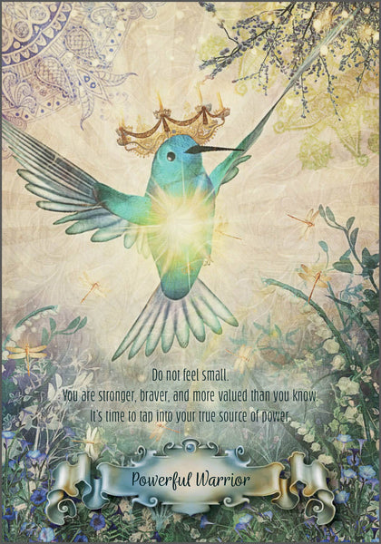 Hummingbird Wisdom Oracle | Mystical World of the Hummingbird | Expanded Messages, Affirmations, and Exercises to Deepen your Personal growth | 44 Card Deck & Booklet