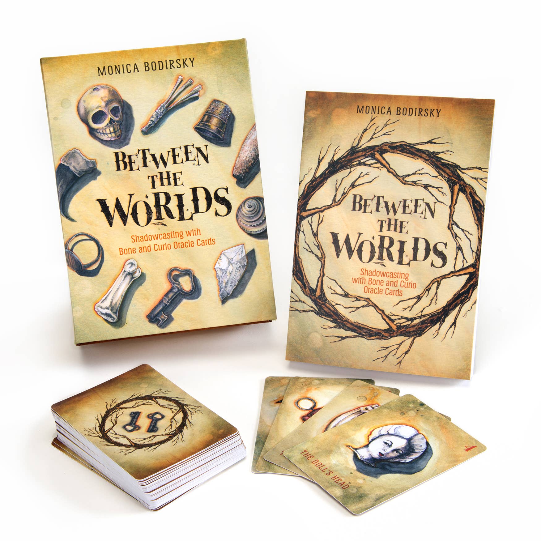 Between the Worlds | Watercolor & Ink Artwork | Hidden Truth & Shadow Work | 46 Card Deck & Booklet