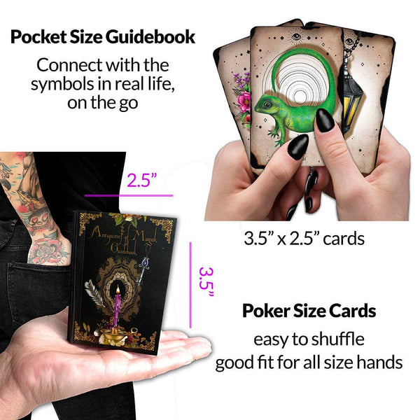 Antiquities of Magick Oracle | Pocket Size | Authentic Indie Deck | 54 Card Deck & Booklet