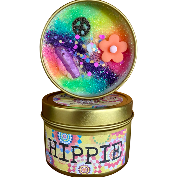 Hippie Soy Candle | Patchouli & Rose Vegan | 6 oz