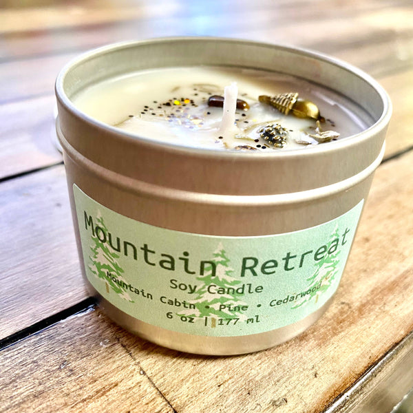 Mountain Retreat Candle Soy/ Vegan Mountain Pine & Cedarwood