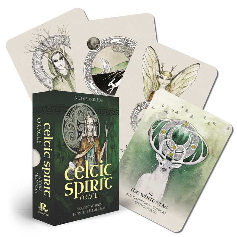 Celtic Spirit Oracle | Gods & Goddesses  | Nature's Cycles | Elemental Beings | Artwork, Myths, & Legends | 36 Card Deck & Booklet