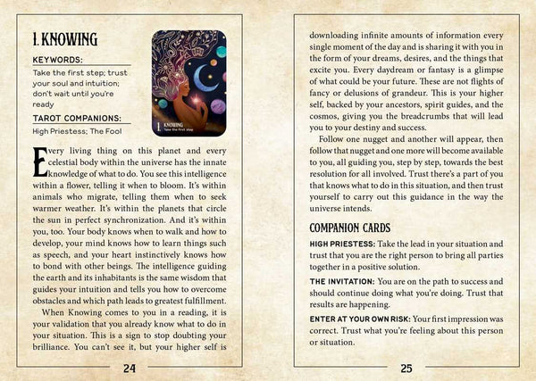 Witching Hour Oracle | Higher Self | Wisdom Courage | Book of Shadows | 39 Card Deck & Booklet