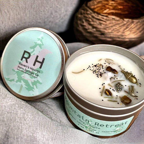 Mountain Retreat Candle Soy/ Vegan Mountain Pine & Cedarwood