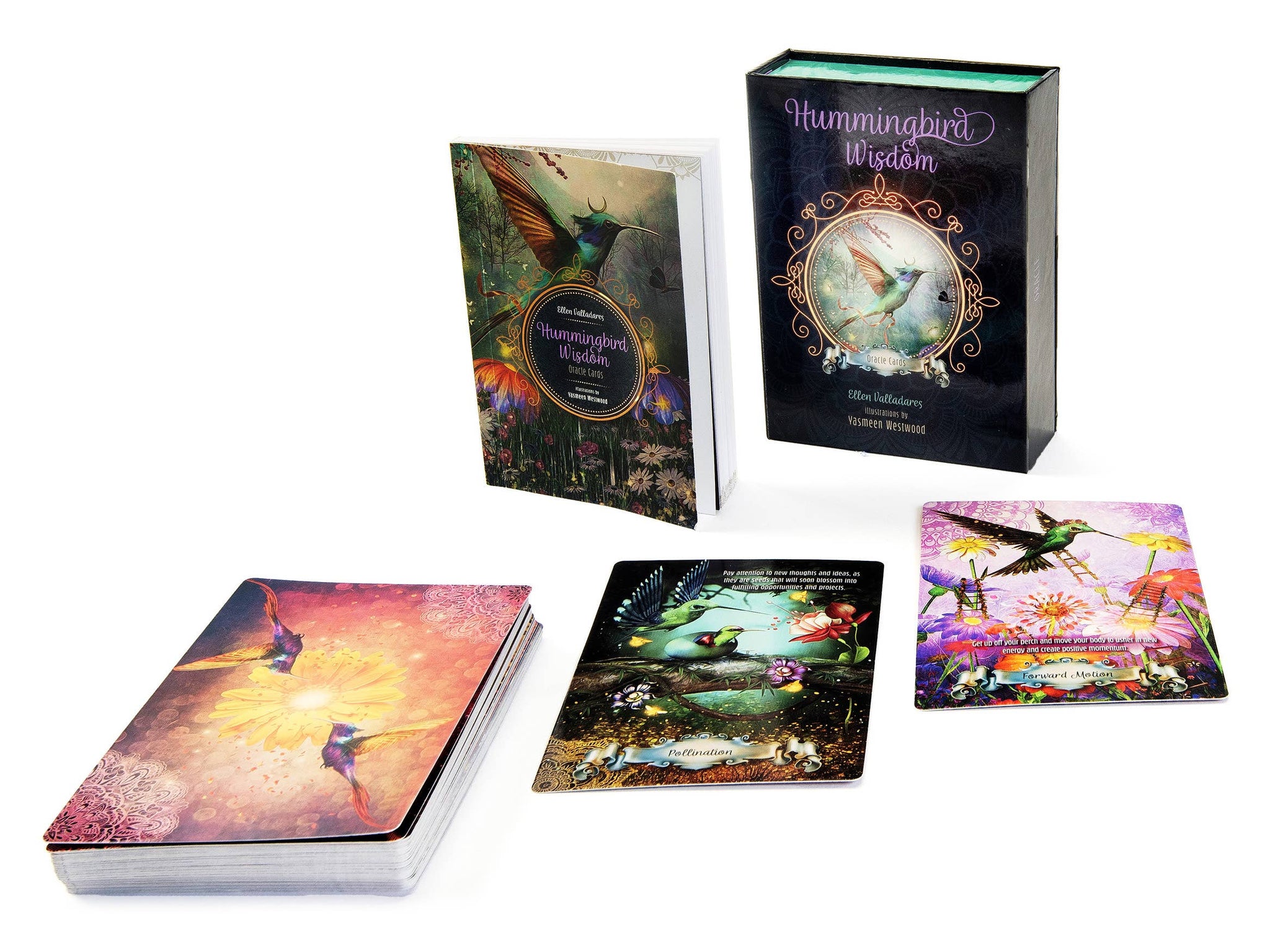 Hummingbird Wisdom Oracle | Mystical World of the Hummingbird | Expanded Messages, Affirmations, and Exercises to Deepen your Personal growth | 44 Card Deck & Booklet