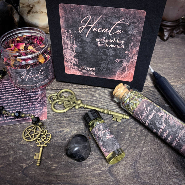 Hecate Enchanted Key DIY Kit • Witch Kit for Ritual & Spells • Skeleton Key