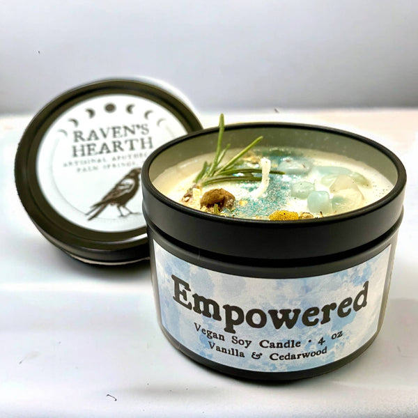 Empowered Soy Candle | Vanilla & Cedarwood | Vegan