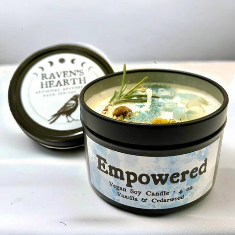 Empowered Soy Candle | Vanilla & Cedarwood | Vegan